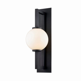 Darwin One Light Wall Sconce Textured BlackOutdoor wall sconces with motion sensor