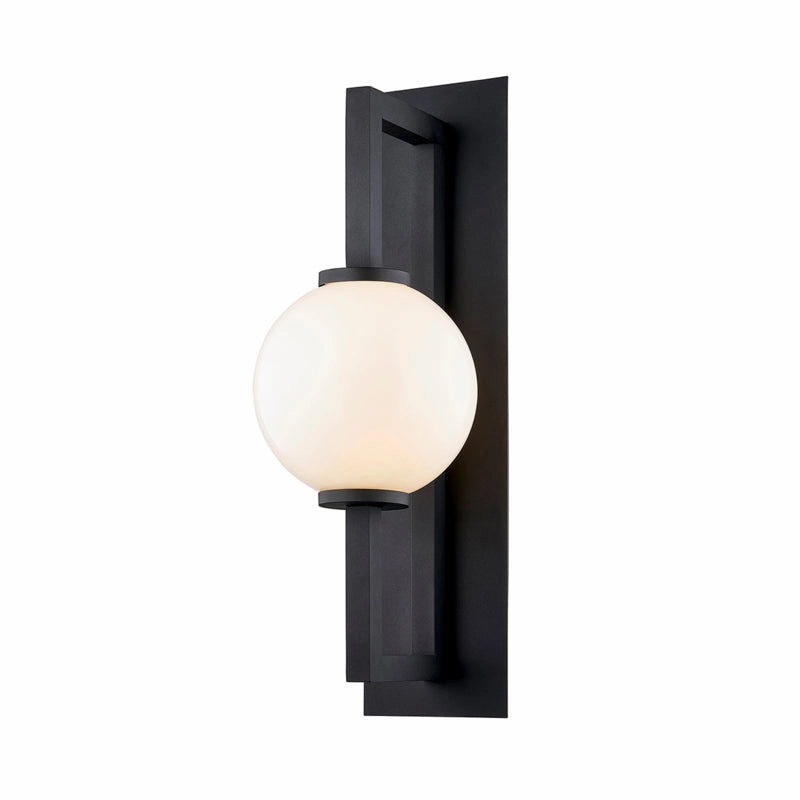 Darwin One Light Wall Sconce Textured BlackOutdoor wall sconces with motion sensor