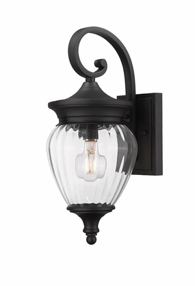 Davina One Light Outdoor Wall Light BlackOutdoor wall sconces with motion sensor