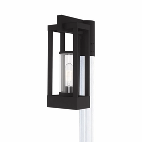 Delancey One Light Outdoor Post-Top Lanterm BlackOutdoor wall sconces with motion sensor