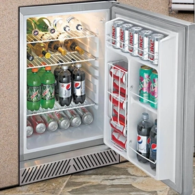 Delta Heat 20-Inch 4.1 Cu. Ft. Outdoor Rated Compact Refrigerator With Lock DHOR20 outdoor beverage cooler with wheels