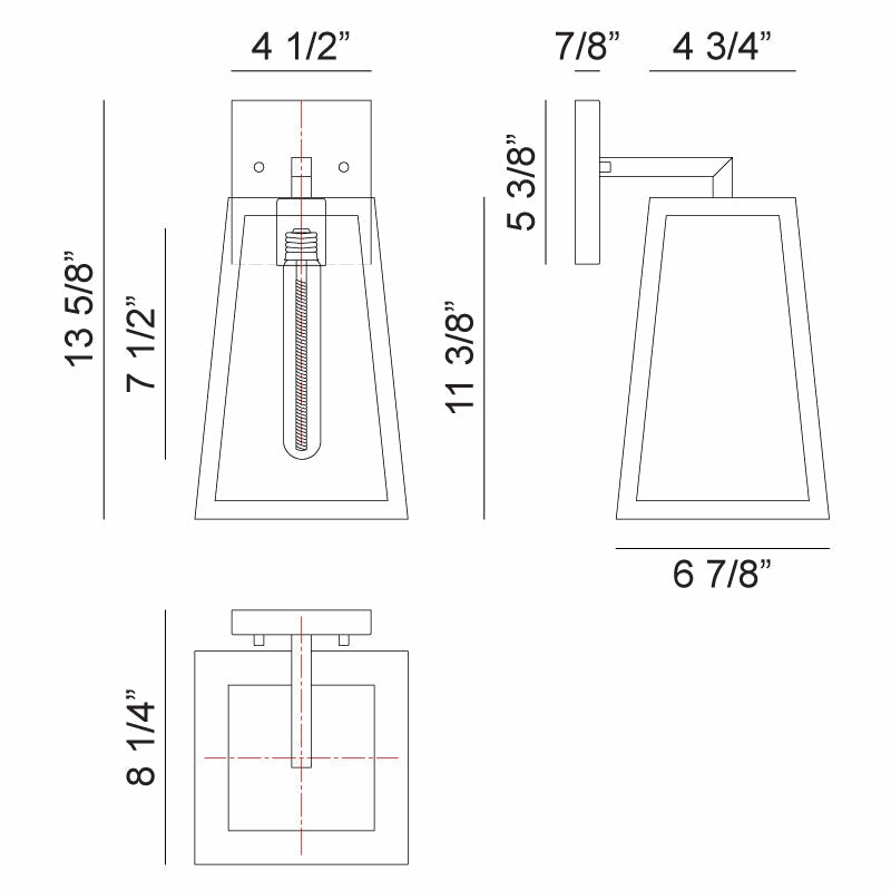 Denzil 1-Light Large Outdoor Wall Light