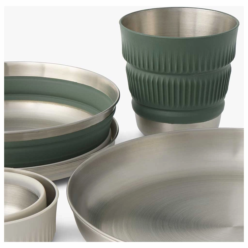 Detour Stainless Steel Collapsible Dinnerware Set