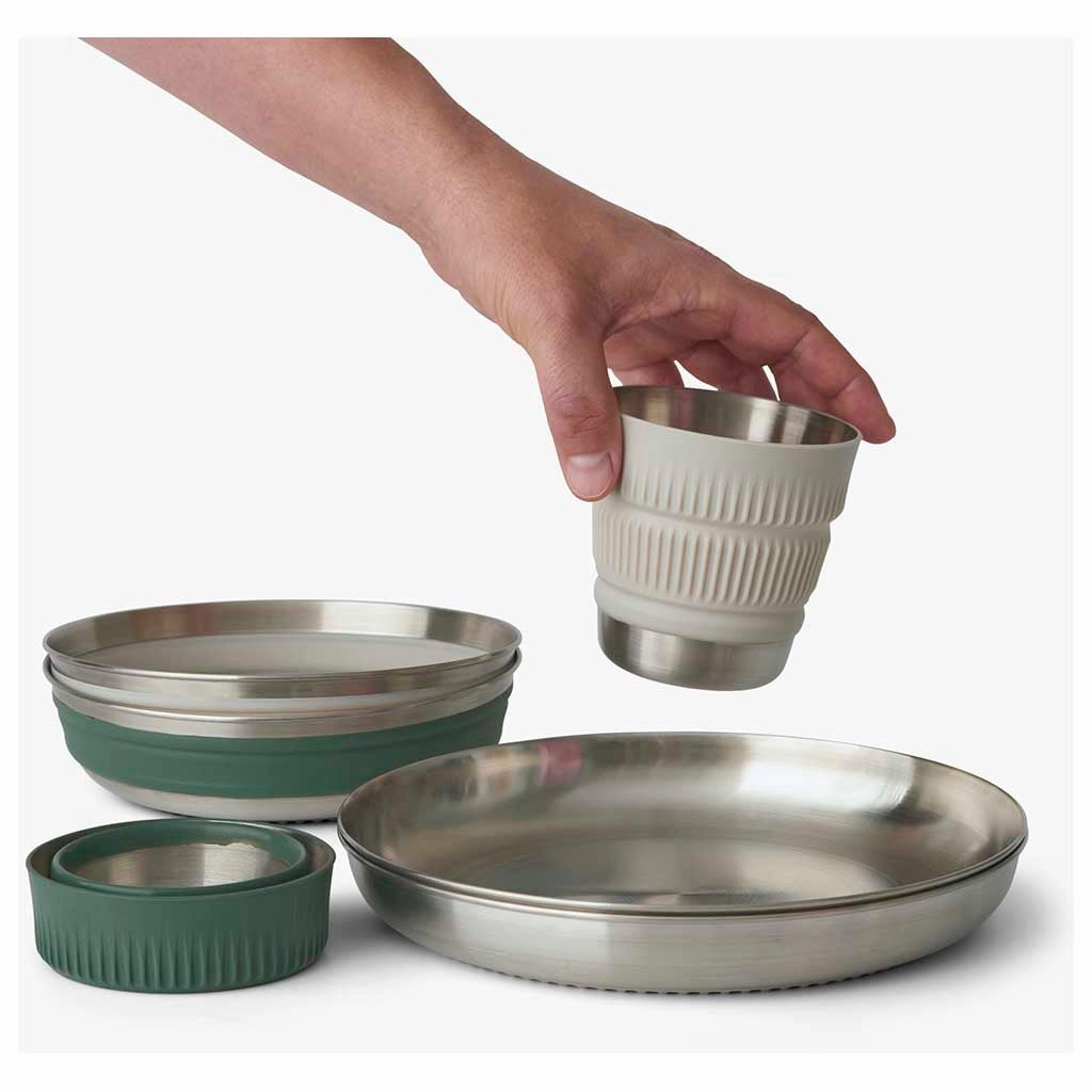 Detour Stainless Steel Collapsible Dinnerware Set