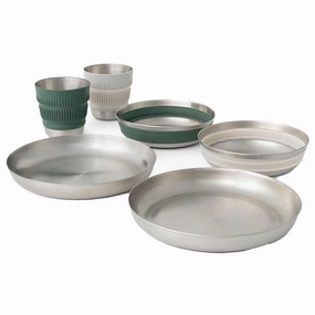 Detour Stainless Steel Collapsible Dinnerware Set modern outdoor garden furniture collection