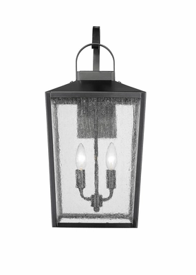 Devens Two Light Outdoor Wall Sconce Powder Coated BlackOutdoor wall sconces with motion sensor