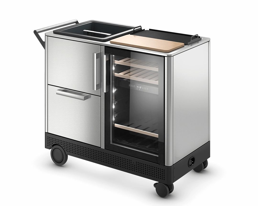 Dometic 39 Bottles Outdoor Dual Zone Beverage Center MoBar 550S outdoor beverage cooler with wheels