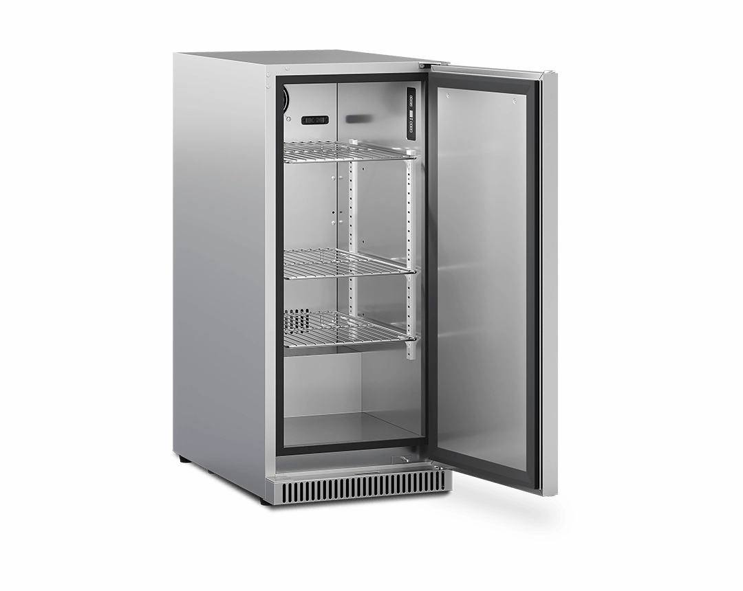 Dometic E Series 15-inch Outdoor Refrigerator with Lock EA15F outdoor beverage cooler with wheels