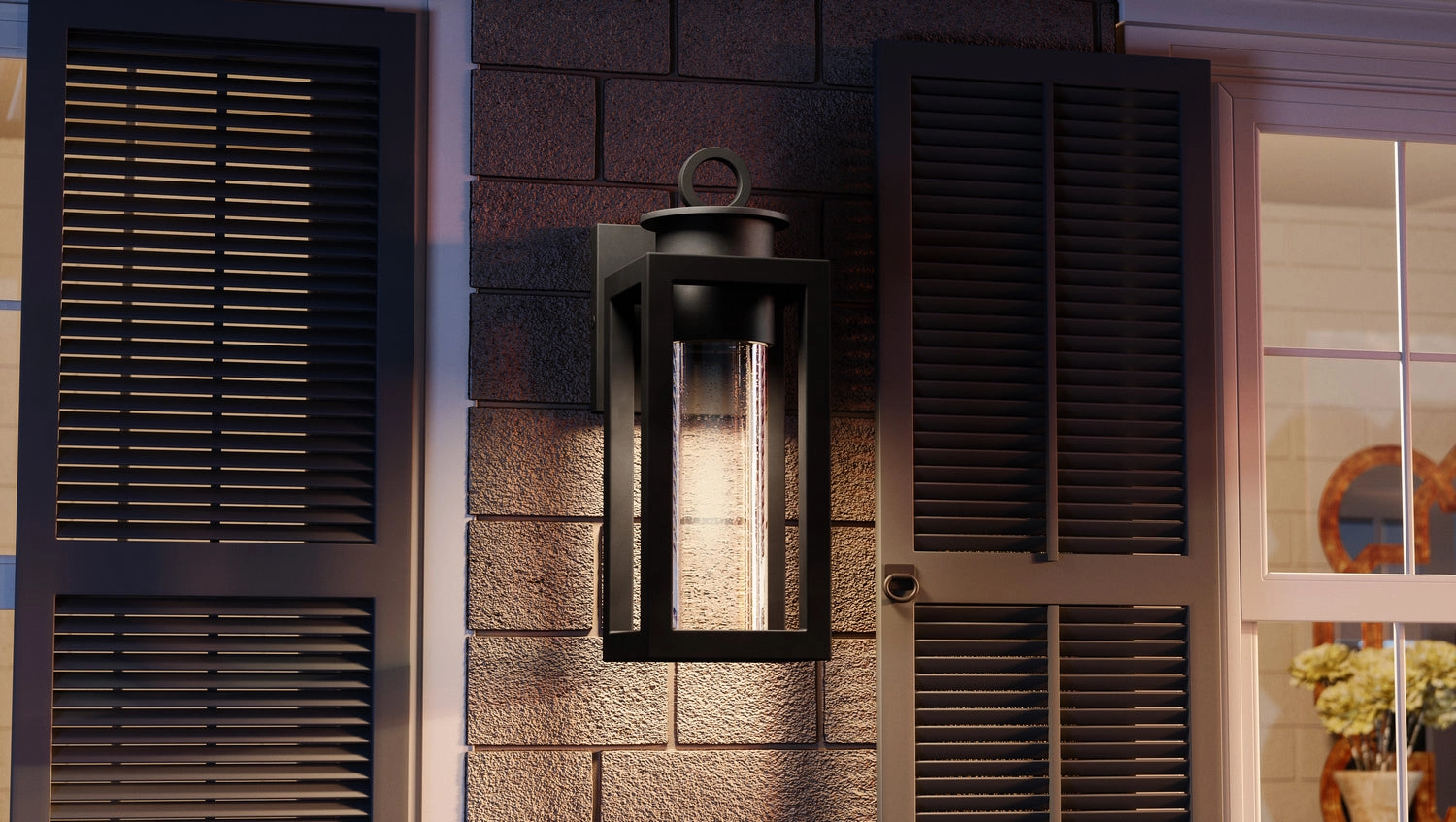 Donegal One Light Outdoor Wall Mount Matte Black