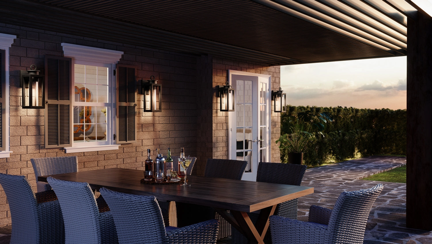 Donegal One Light Outdoor Wall Mount Matte Black