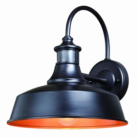 Dorado One Light Motion Sensor Outdoor Wall Light Dark Bronze and Light GoldOutdoor wall sconces with motion sensor