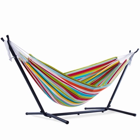 Double Polyester Hammock with Stand (9ft/280cm) - Ciao outdoor hammock with stand and canopy