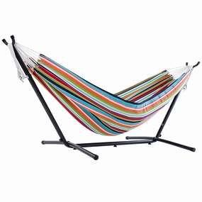 Double Sunbrella Hammock with Stand (9ft/280cm) - Carousel Confetti lightweight portable hammock for camping