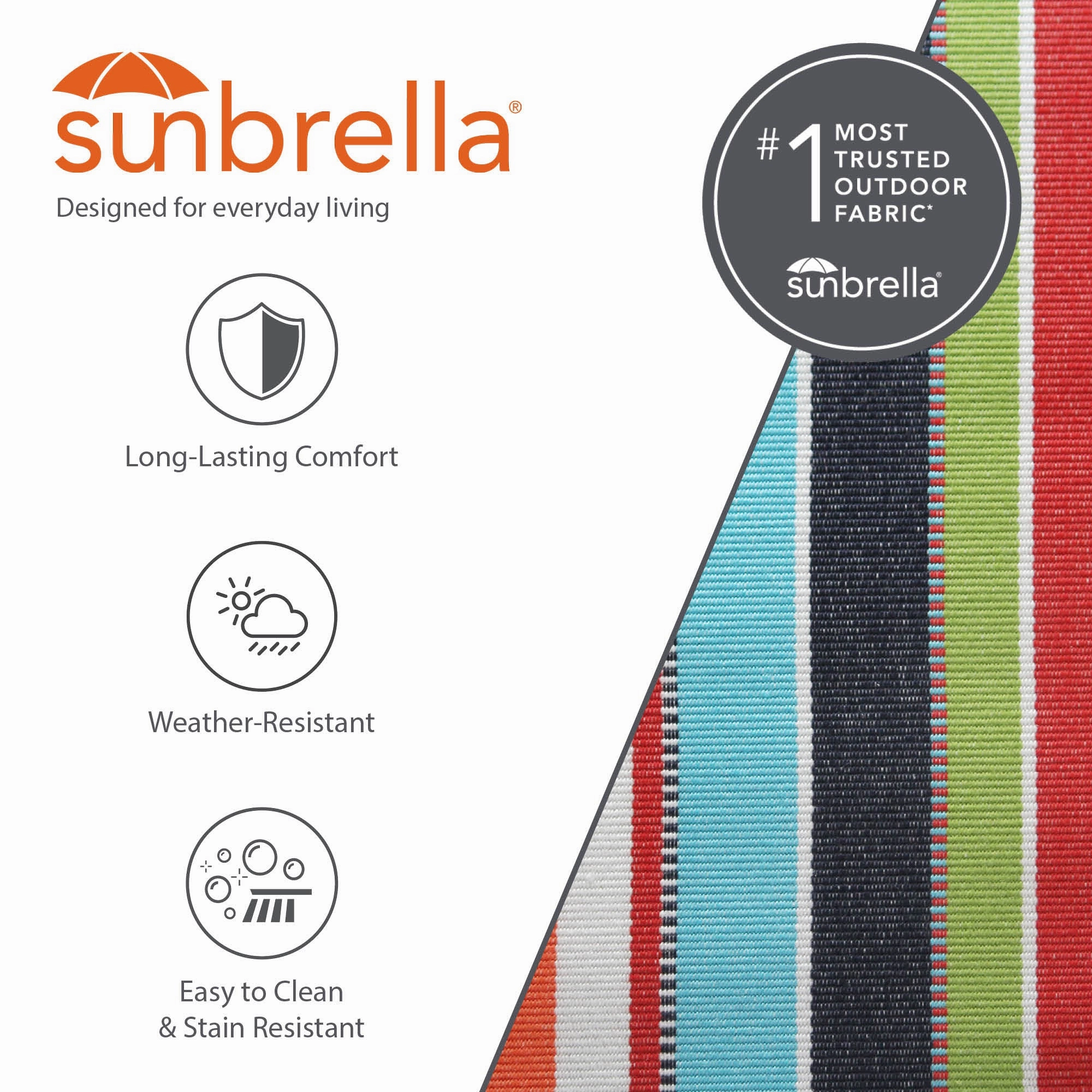 Double Sunbrella Hammock with Stand (9ft/280cm) - Carousel Confetti
