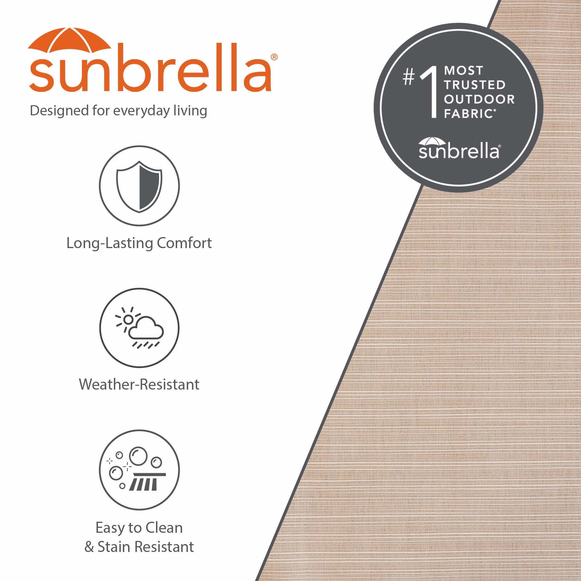 Double Sunbrella Hammock with Stand (9ft/280cm) - Sand
