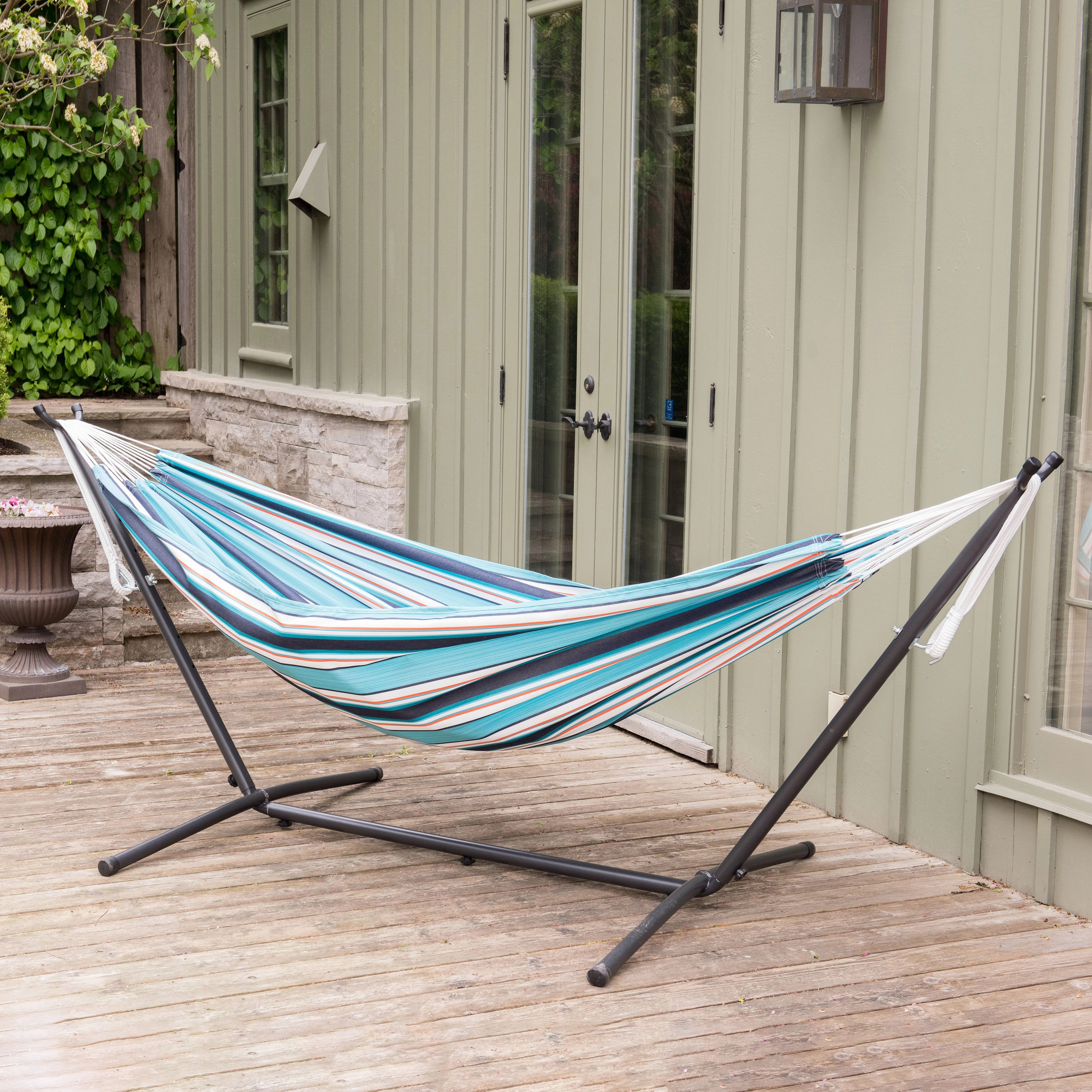 Double Sunbrella Hammock with Stand (9ft/280cm) - Token Surfside
