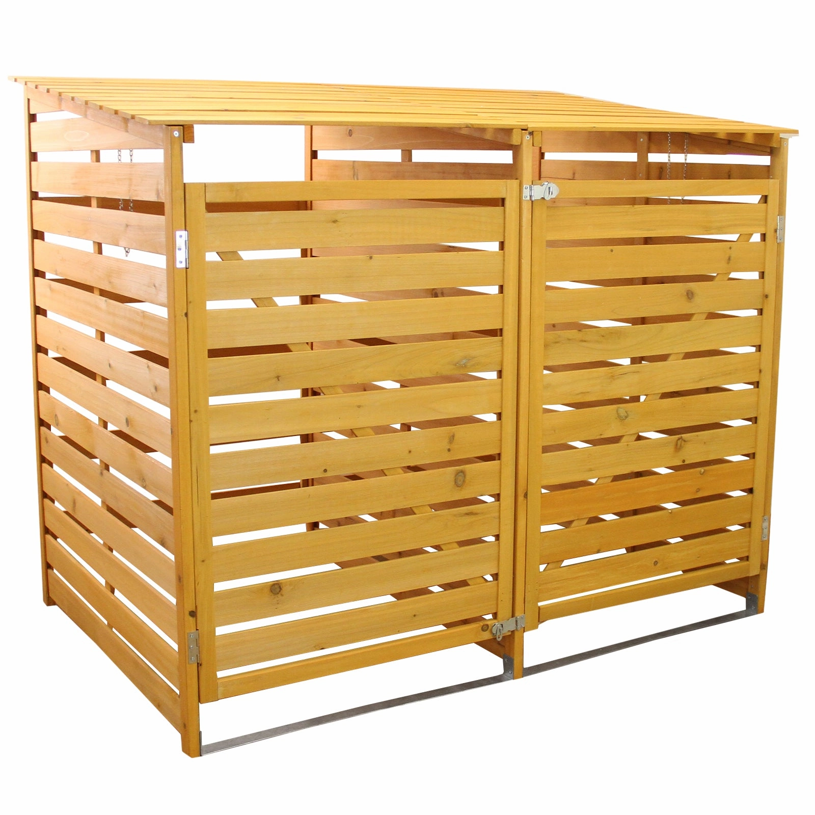 Double Wheelie Bin Storage compact outdoor storage solutions