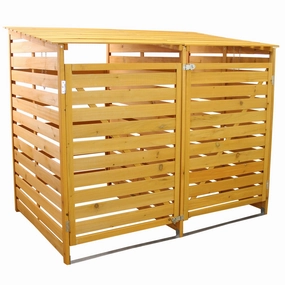 Double Wheelie Bin Storage compact outdoor storage solutions
