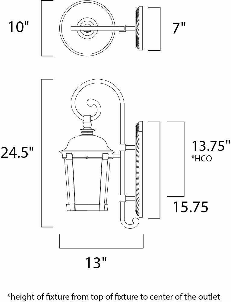 Dover LED E26 LED Outdoor Wall Sconce Bronze