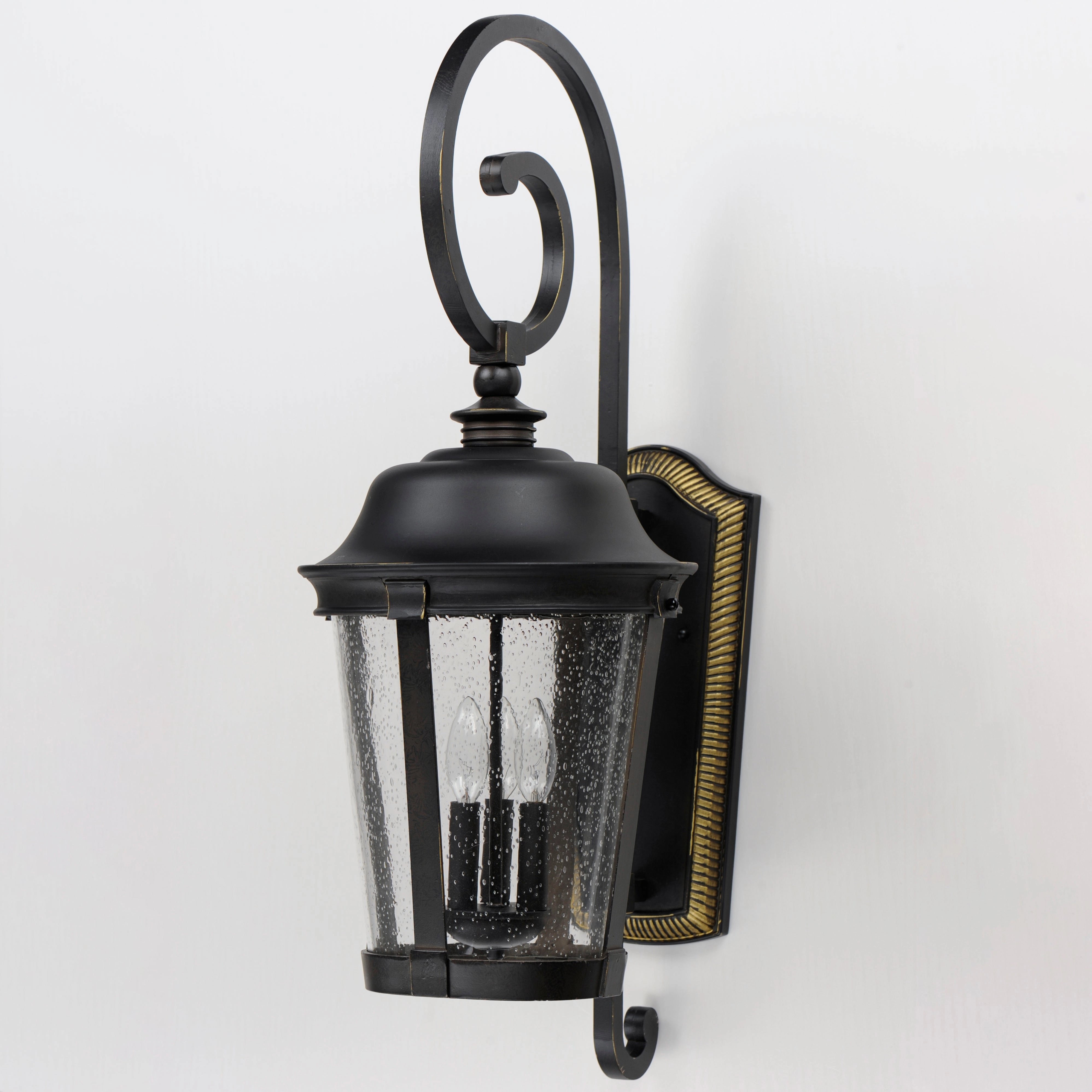 Dover VX Three Light Outdoor Wall Lantern Bronze