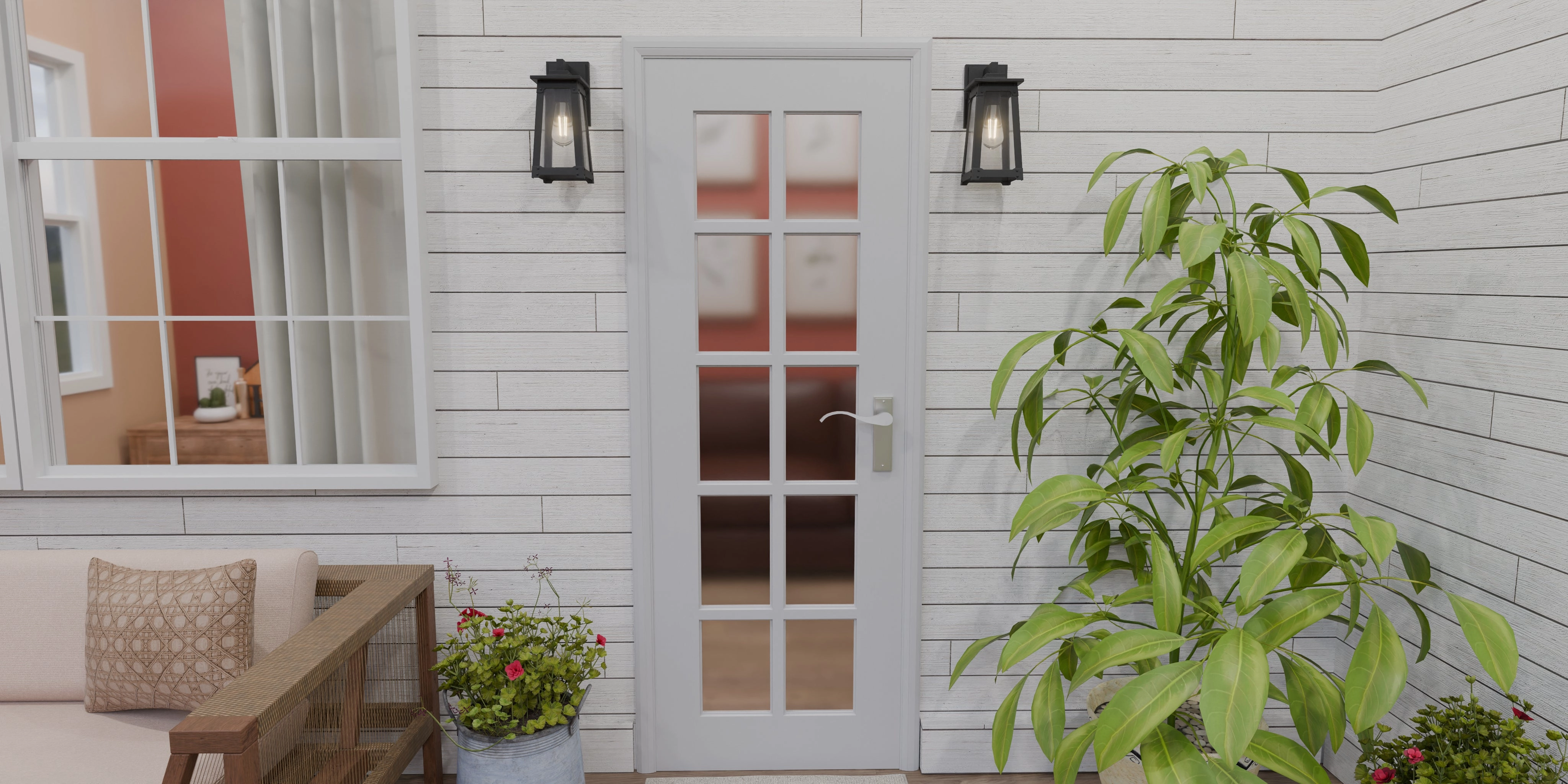 Drescher One Light Outdoor Wall Mount Matte Black