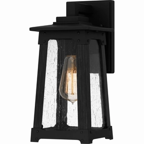 Drescher One Light Outdoor Wall Mount Matte BlackOutdoor wall sconces with motion sensor