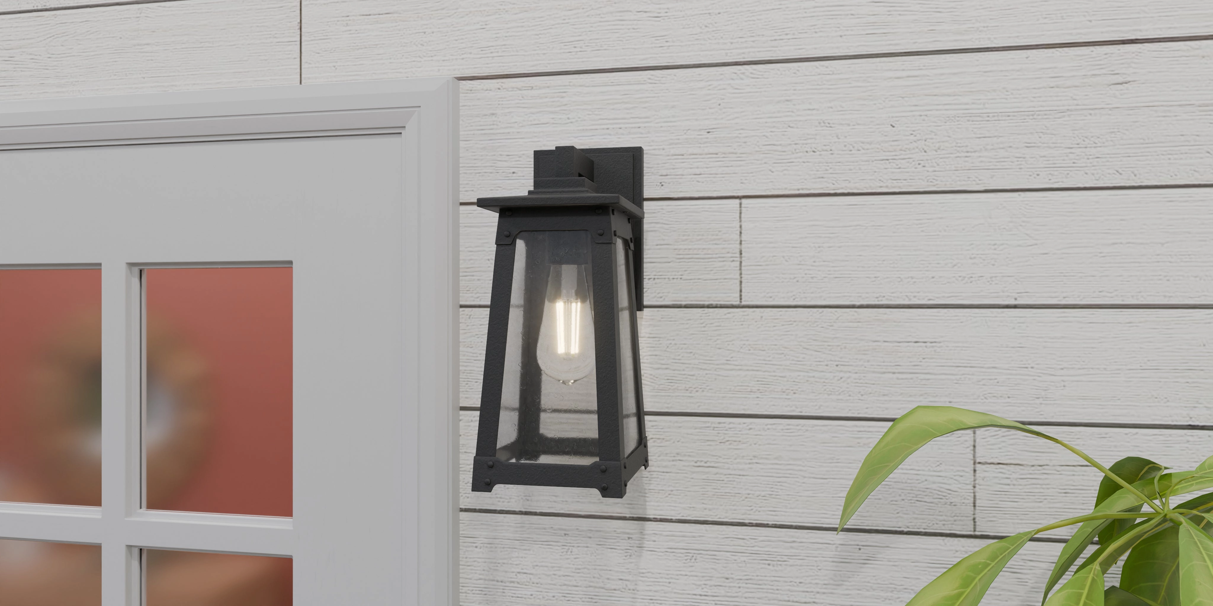 Drescher One Light Outdoor Wall Mount Matte Black