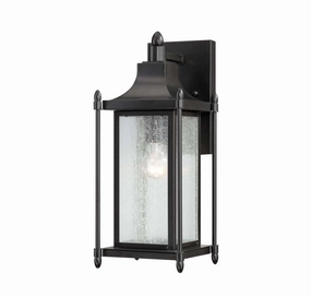 Dunnmore One Light Wall Mount BlackOutdoor wall sconces with motion sensor