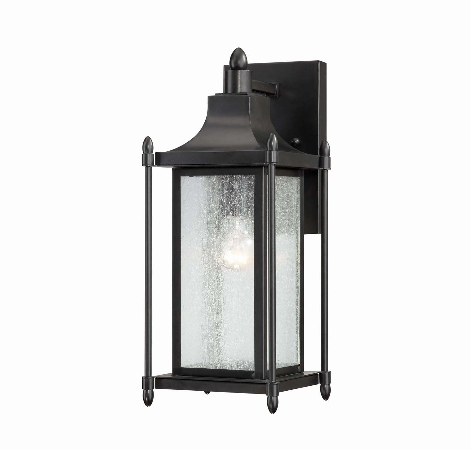 Dunnmore One Light Wall Mount BlackOutdoor wall sconces with motion sensor