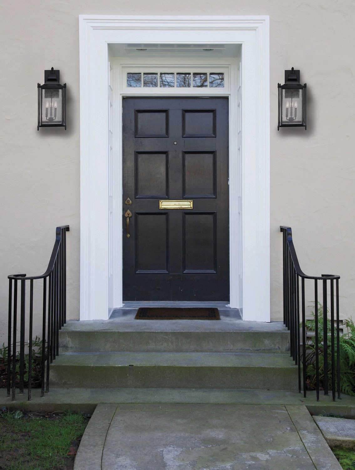 Dunnmore Three Light Wall Lantern Black