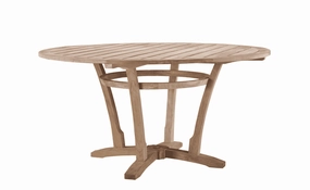 Eastern Shores Round Dining Table - Two Sizesweatherproof teak dining table and chairs