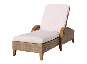 Eastern Shores Woven & Teak Outdoor Adjustable Chaiseweatherproof teak dining table and chairs