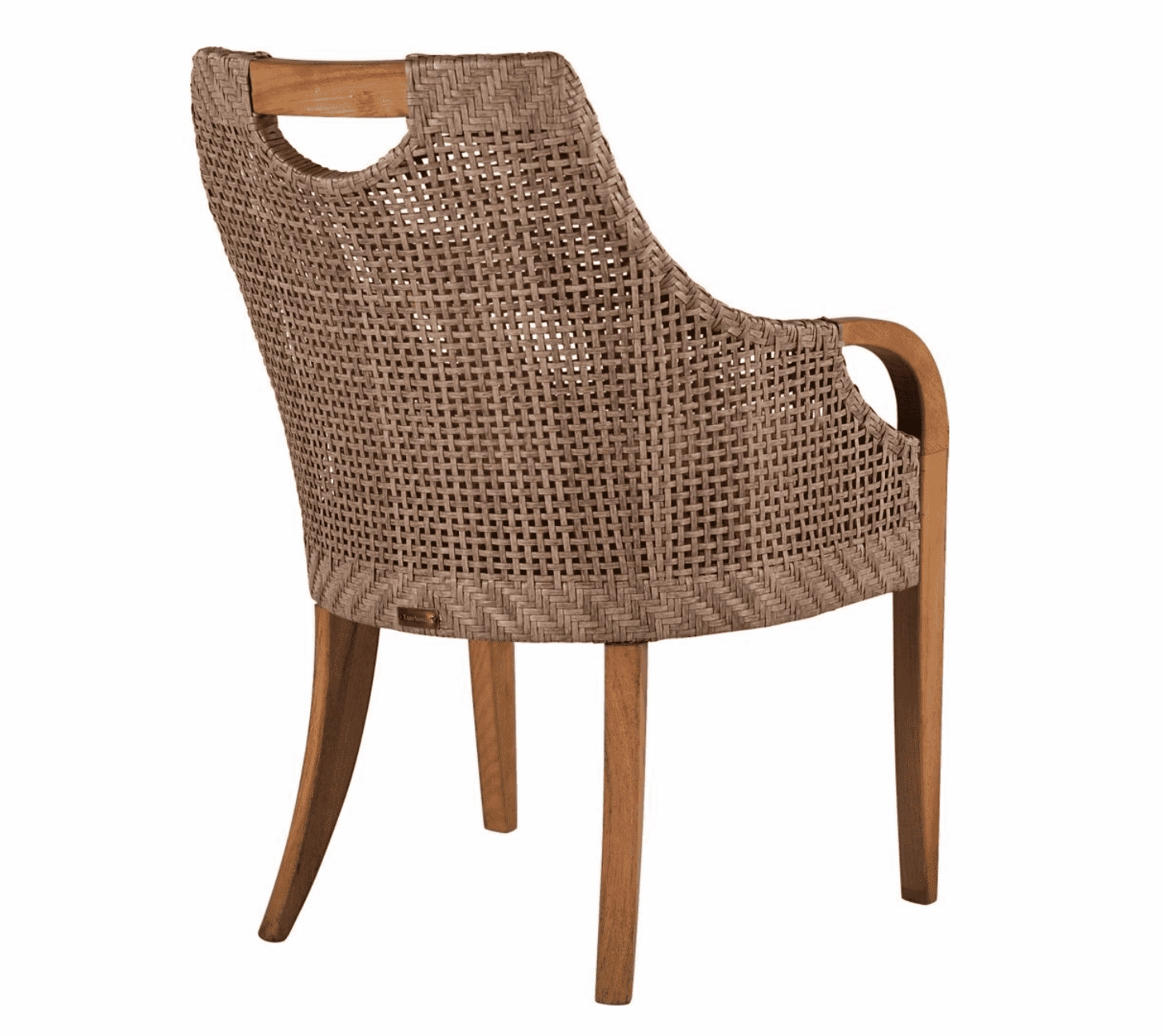 Eastern Shores Woven & Teak Outdoor Dining Arm Chair