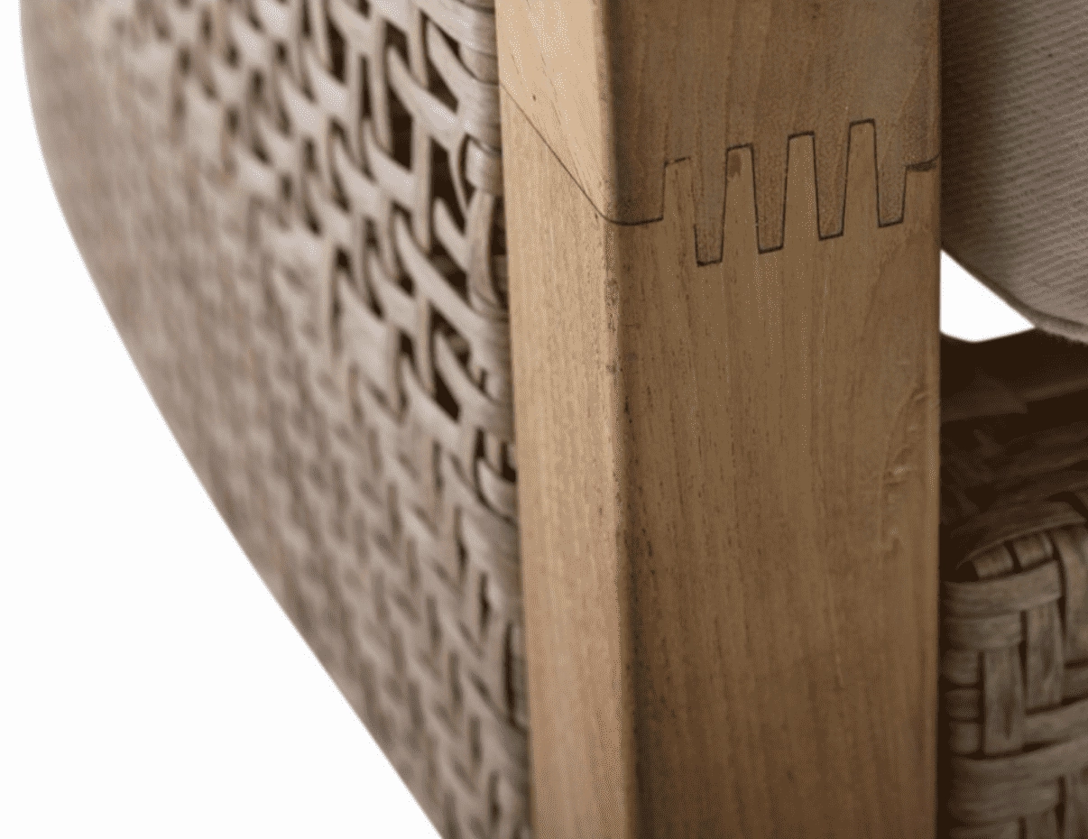 Eastern Shores Woven & Teak Outdoor Love Seat