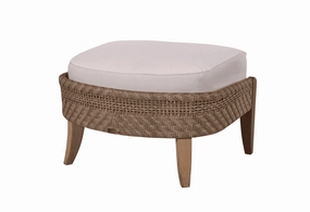 Eastern Shores Woven & Teak Outdoor Ottomanweatherproof teak dining table and chairs
