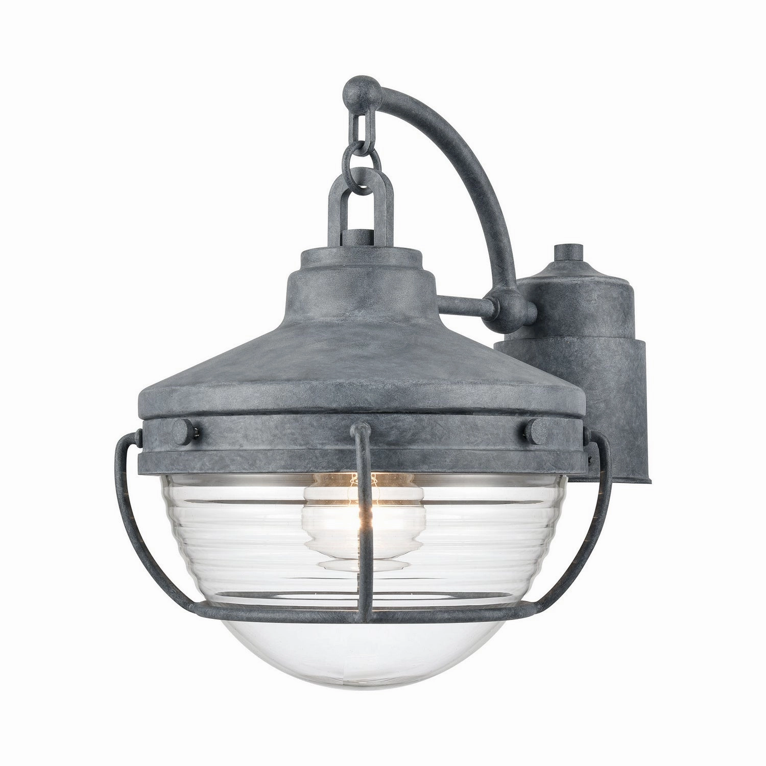 Eastport One Light Outdoor Post Mount Aged ZincOutdoor wall sconces with motion sensor