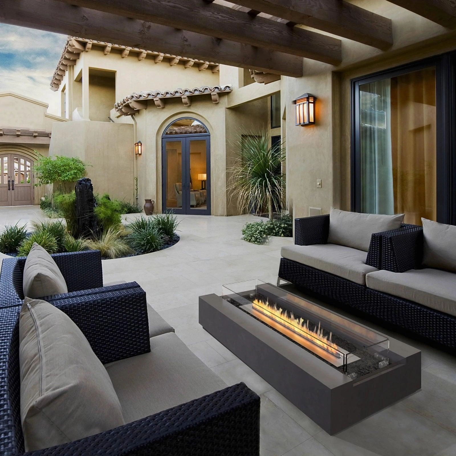 EcoSmart Fire - Cosmo 50" Rectangular Concrete Fire Pit Table