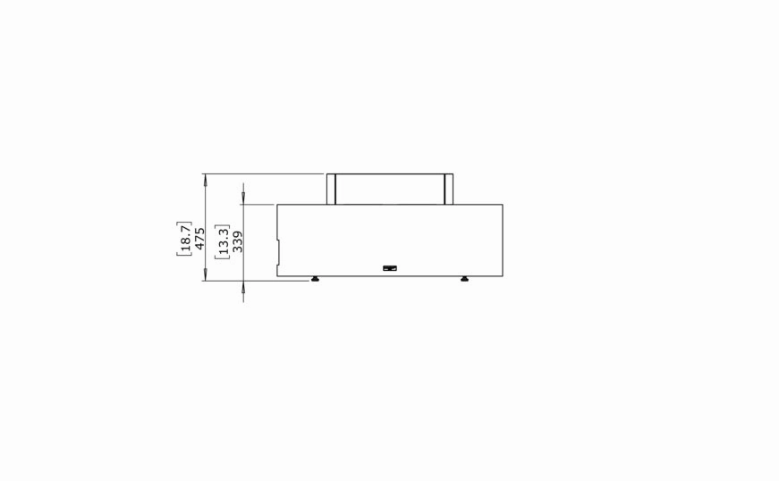 Ecosmart Fire Ark 40 Fire Pit Table - Bone Finish / Stainless Steel Burner - ESF.O.ARK.40.BO