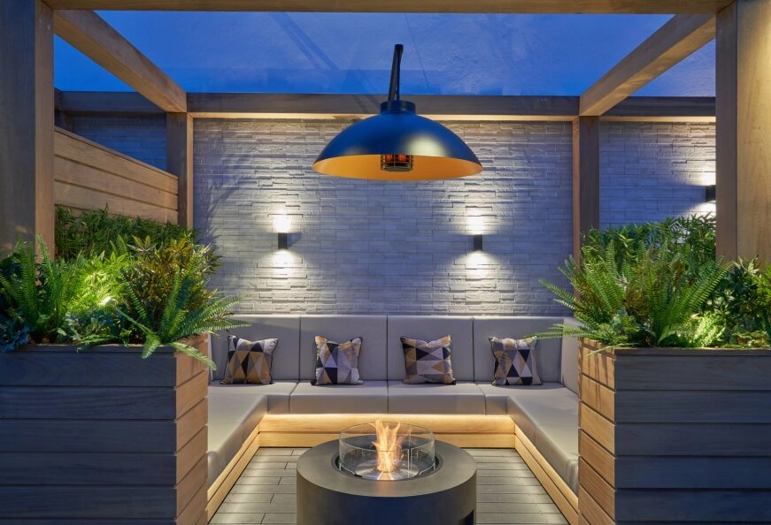 Ecosmart Fire Ark 40 Fire Pit Table - Graphite Finish / Stainless Steel Burner - ESF.O.ARK.40.GH