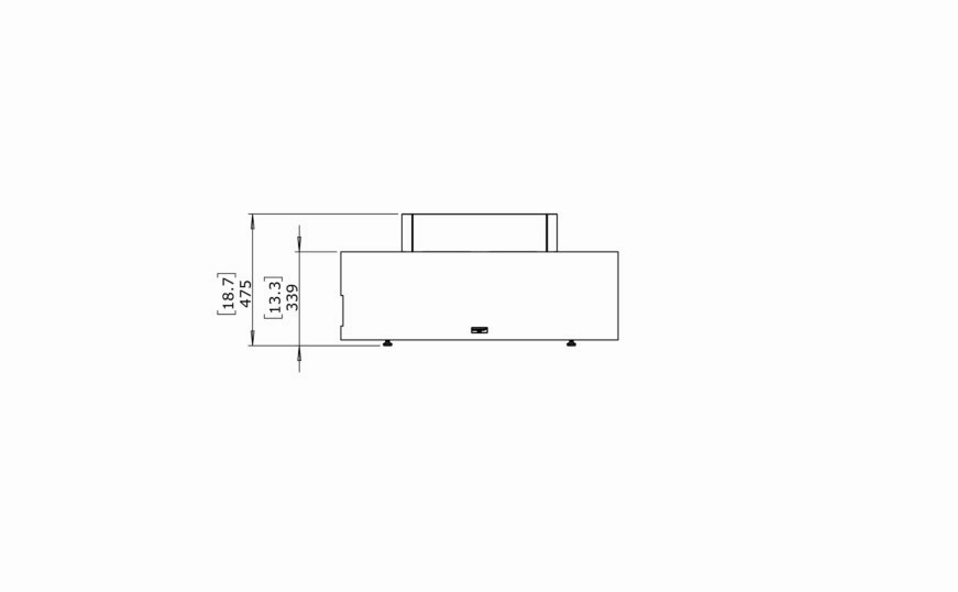 Ecosmart Fire Ark 40 Fire Pit Table - Natural Finish / Black Burner - ESF.O.ARK.40.NA.B