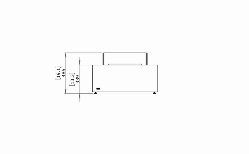 Ecosmart Fire Base 30 Fire Pit Table - Graphite Finish / Black Burner - ESF.O.BAS.30.GH.B