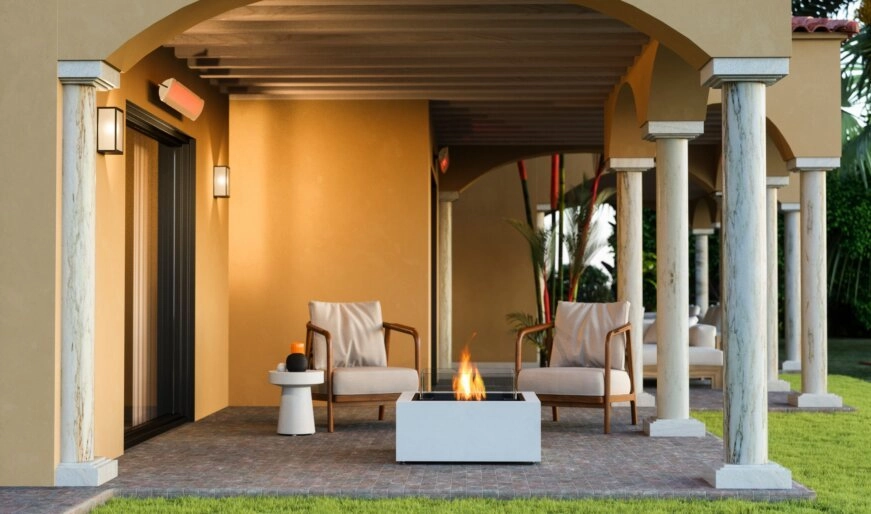 Ecosmart Fire Base 30 Fire Pit Table - Graphite Finish / Black Burner - ESF.O.BAS.30.GH.B