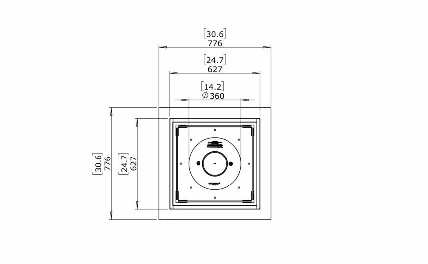 Ecosmart Fire Base 30 Fire Pit Table - Graphite Finish / Black Burner - ESF.O.BAS.30.GH.B