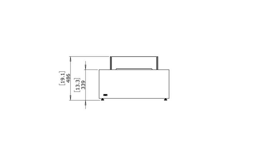 Ecosmart Fire Base 30 Fire Pit Table - Teak Finish / Black Burner - ESF.O.BAS.30.TN.B