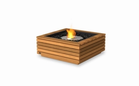 Ecosmart Fire Base 30 Fire Pit Table - Teak Finish / Stainless Steel Burner - ESF.O.BAS.30.TNoutdoor fire table set with chairs