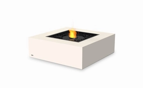 Ecosmart Fire Base 40 Fire Pit Table - Bone Finish / Black Burner - ESF.O.BAS.40.BO.Boutdoor fire table set with chairs