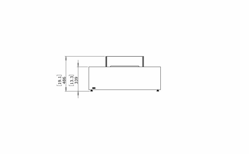 Ecosmart Fire Base 40 Fire Pit Table - Graphite Finish / Black Burner - ESF.O.BAS.40.GH.B