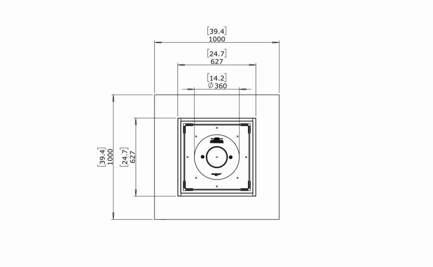 Ecosmart Fire Base 40 Fire Pit Table - Graphite Finish / Stainless Steel Burner - ESF.O.BAS.40.GH