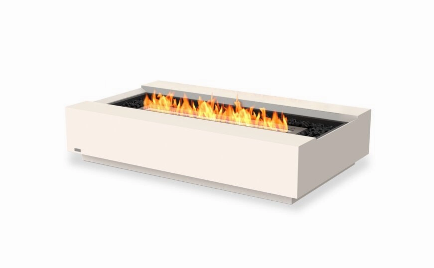 Ecosmart Fire Cosmo 50 Fire Pit Table - Bone Finish / Black Burner - ESF.O.CMO.50.BO.Boutdoor fire table set with chairs