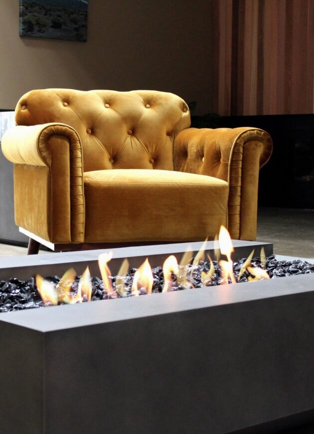 Ecosmart Fire Cosmo 50 Fire Pit Table - Natural Finish / Black Burner - ESF.O.CMO.50.NA.B